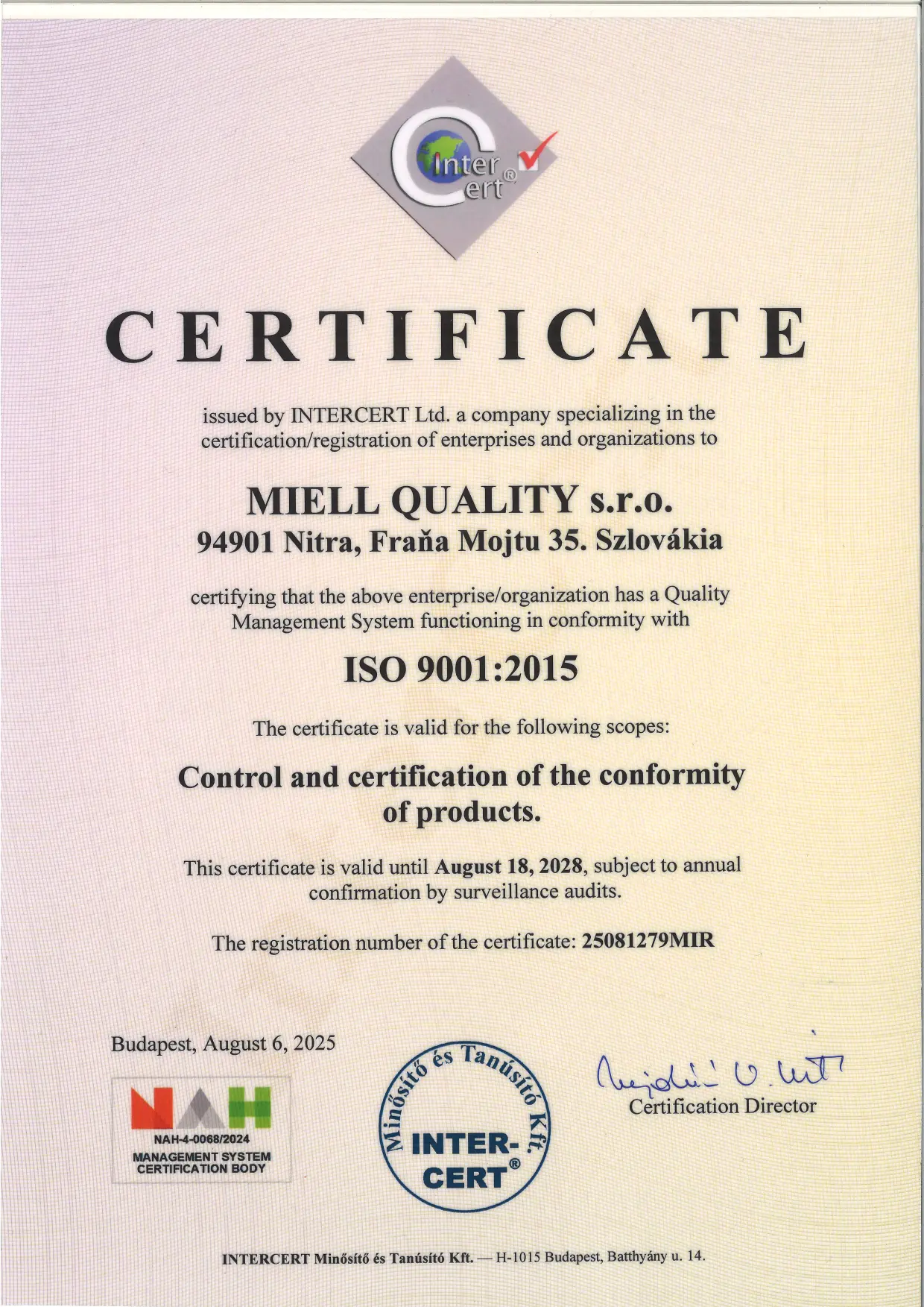 ISO 9001:2015 Systém manažérstva kvality